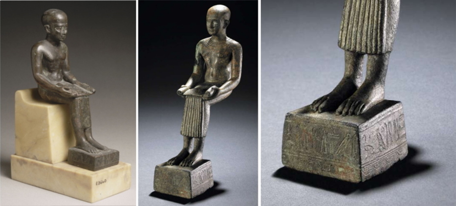 Imhotep Seated Figure Djoser Dynasty God Ancient Egyptian Medicine